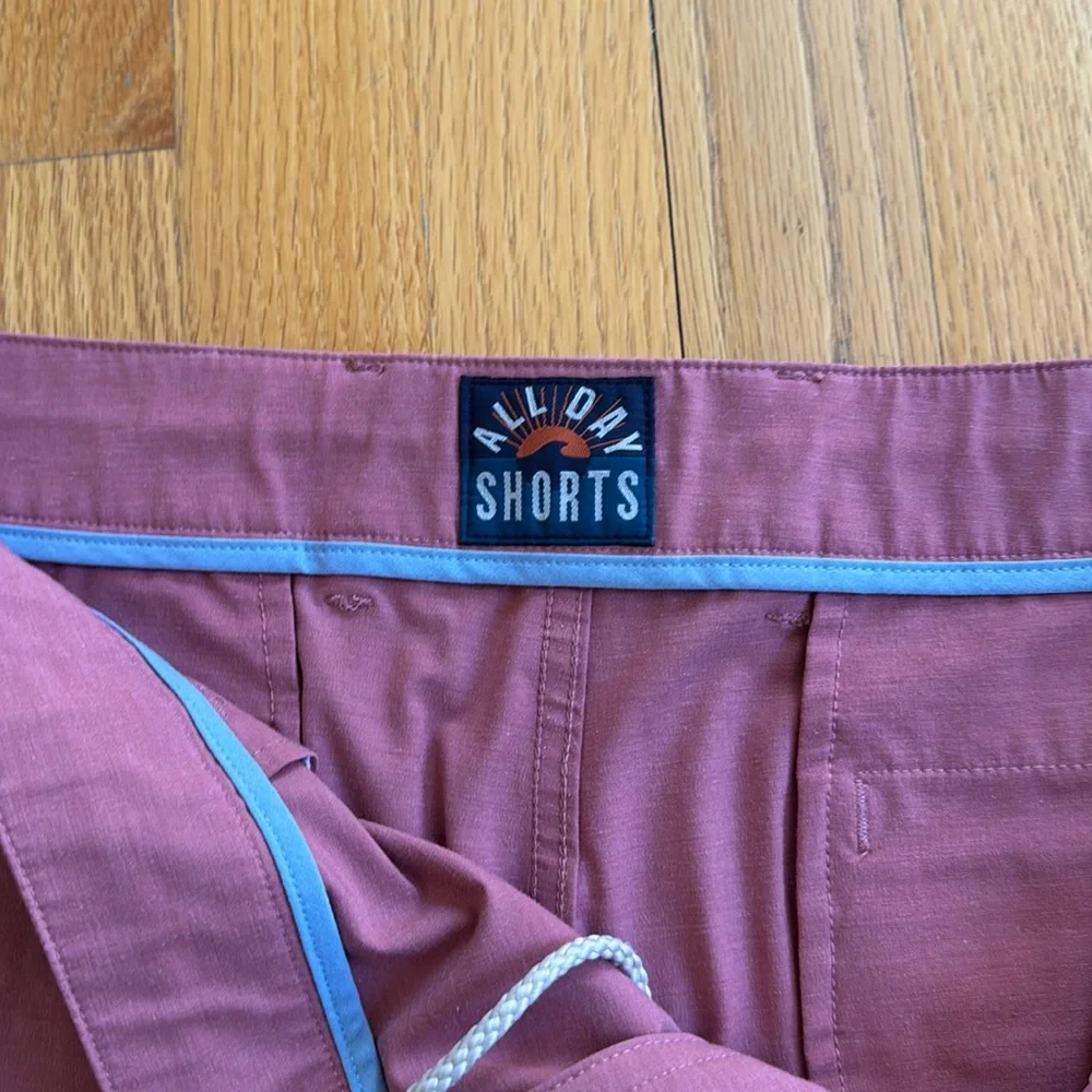 Faherty All Day Shorts. 36” waist 9” inseam Red Belt loops